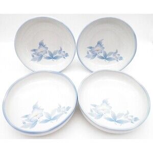 Japaneses Tsubaki Donburi Bowls Set of 4 Blue Camilla